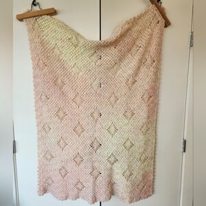 Pastel Crochet Throw Blanket